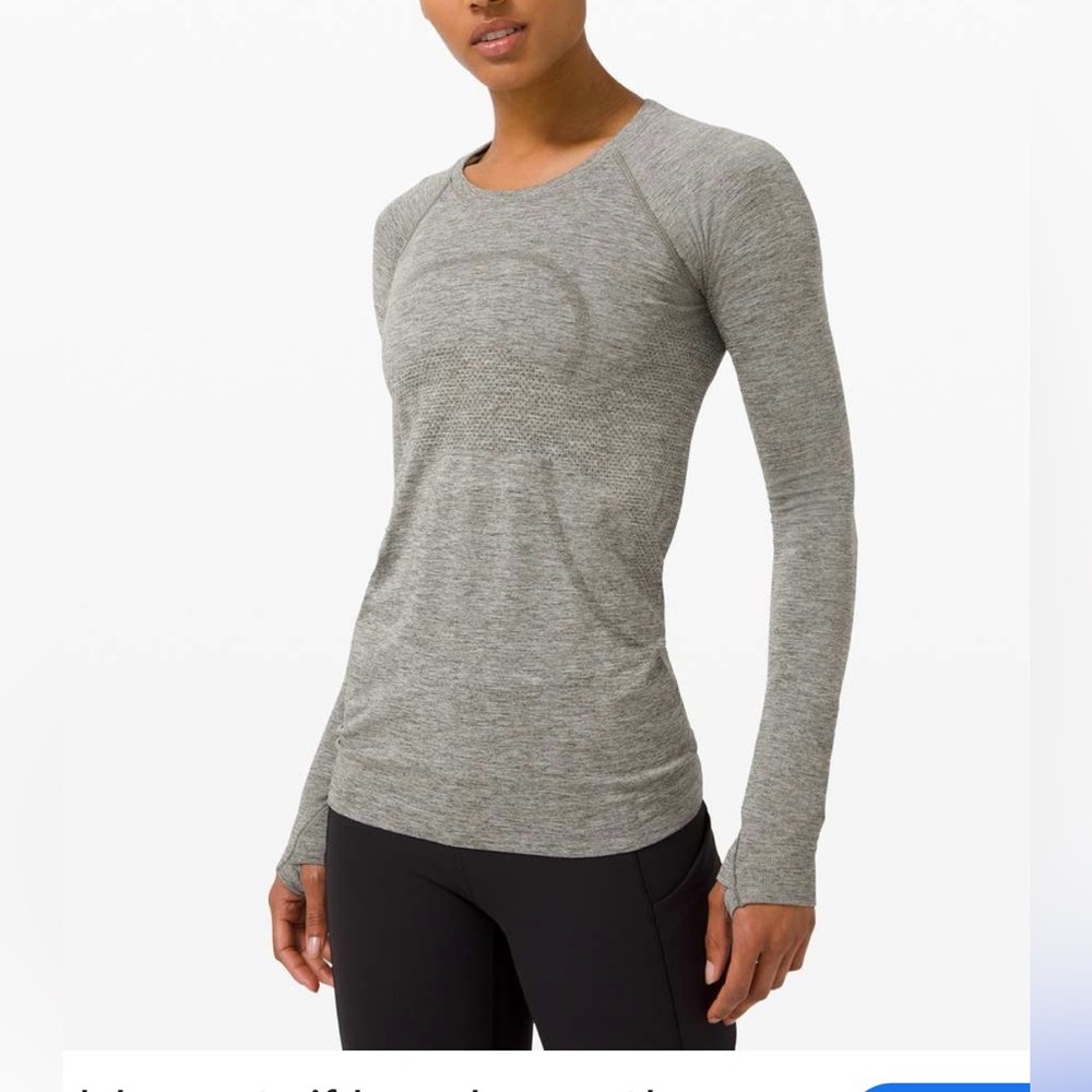 Lululemon Athletica Gray swiftly tech long sleeve
